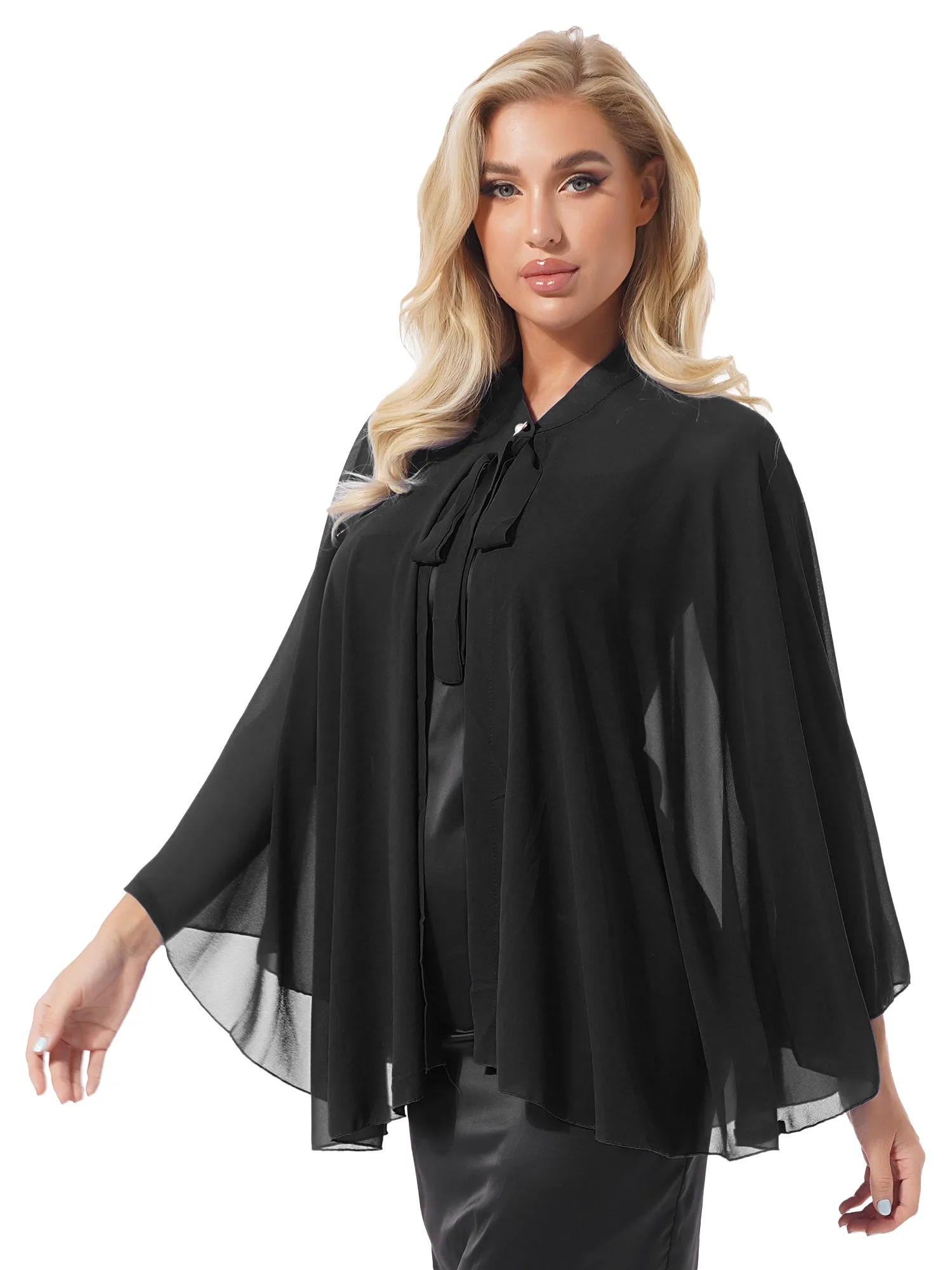 Женский винтажный кардиган тонкое пальто шифоновая накидка на шнуровке с бантом