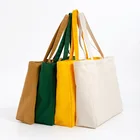 Зеленая Холщовая Сумка для покупок на одно плечо, хлопковая ручная холщовая Сумочка, сумки через плечо для женщин