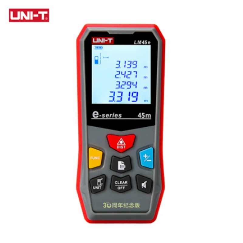UNI T LM45e лазерный дальномер ручной цифровой ЖК дисплей клейкие ленты