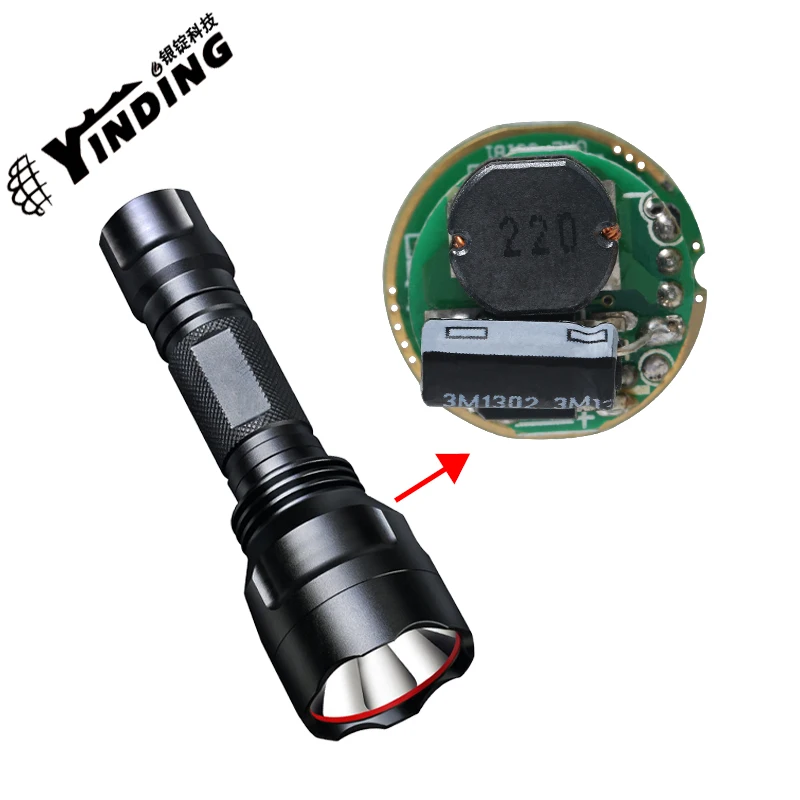 

1pcs Flashlight Driver 5 modes 19.5MM 7-8.4V Circuit Board for 3*Q5 DIY parts Torch accessories 3Q5