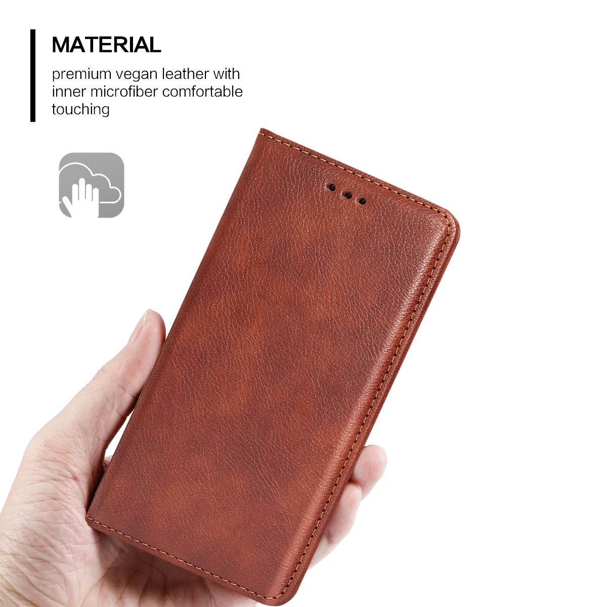 Для Oneplus 8 Pro Чехол-книжка из искусственной кожи в стиле ретро Магнитный