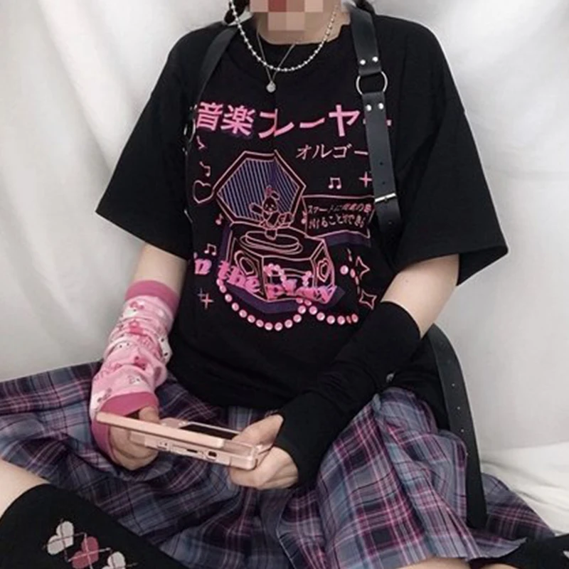 

Women's T-Shirts Punk Vintage Jersey Shirts vegan Clothing Tops Tshirts Clothes Short Sleeve oversize Vegan T Shirt Harajuku Tee