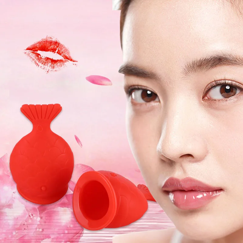 Women Silicone Sexy Full Lip Plumper Fish Shape Lip Enhancer Device Increase Lips Lip Plumper