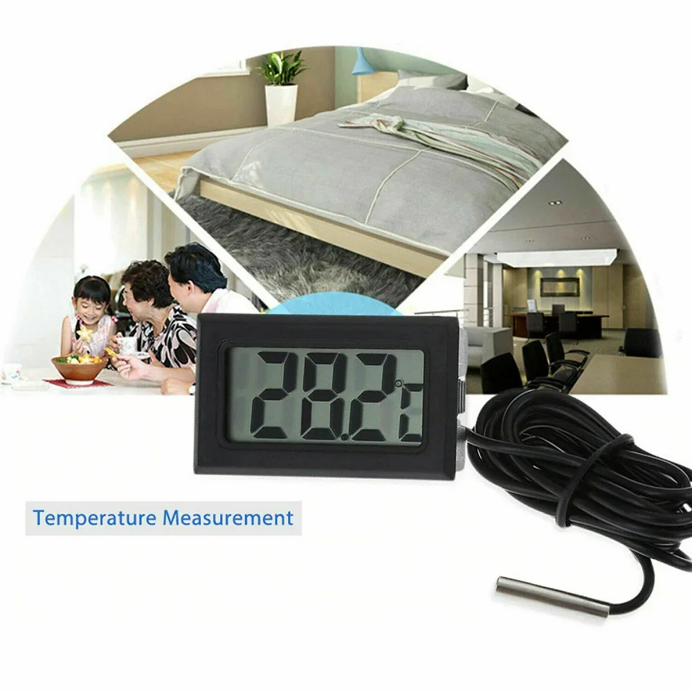 

5Pcs/Lot Digital Aquarium Thermometer Fish Tank Water Terrarium Temperature With Probe Cable Aquarium Thermometer Digital