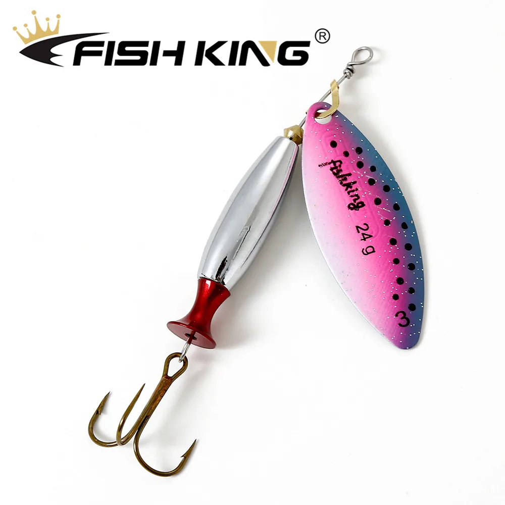 FISH KING 18 г/24 г Длинные литые Спиннеры для глубокого бега приманка рыбалки