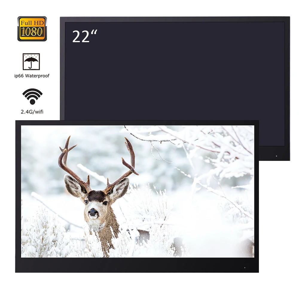 Souria 22 дюйма Черный Full HD Ванная комната Роскошный светодиодный Smart Android tv водонепроницаемый Декор отель используется Бескаркасный