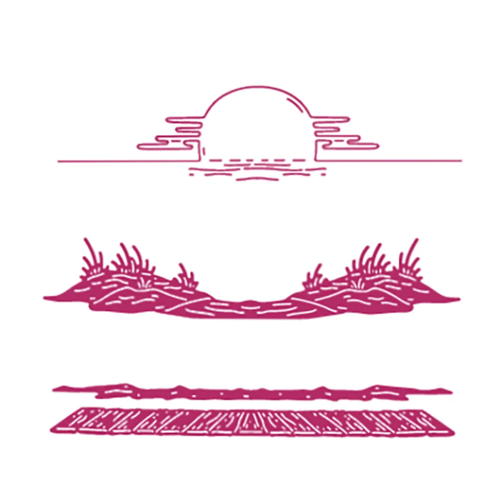 

Carnation Crafts Happy Horizons 2021 Arrival New Metal Cutting Dies Scrapbook Diary Decoration Stencil Embossing Template DIY