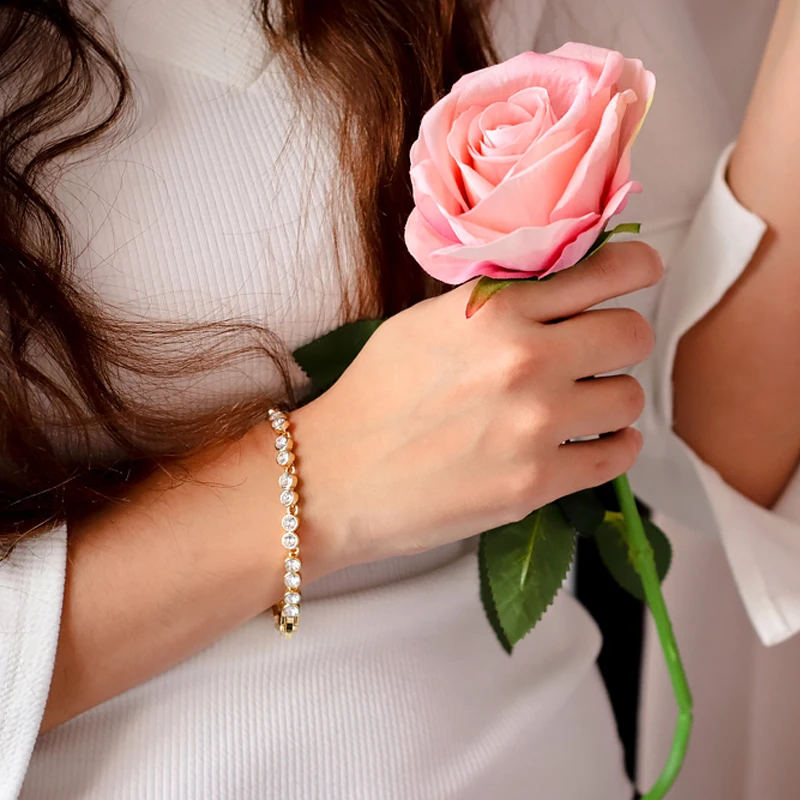 Malanda Модные женские браслеты с кристаллами Сваровски золотого цвета Роскошные