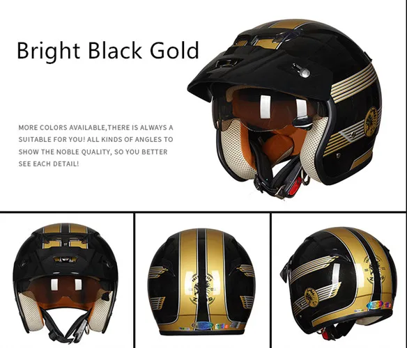 9 ZEUS полушлем для мотоцикла Ретро мотокросса Casco скутер Capacete открытый винтажные очки шлем бренд - Цвет: 9
