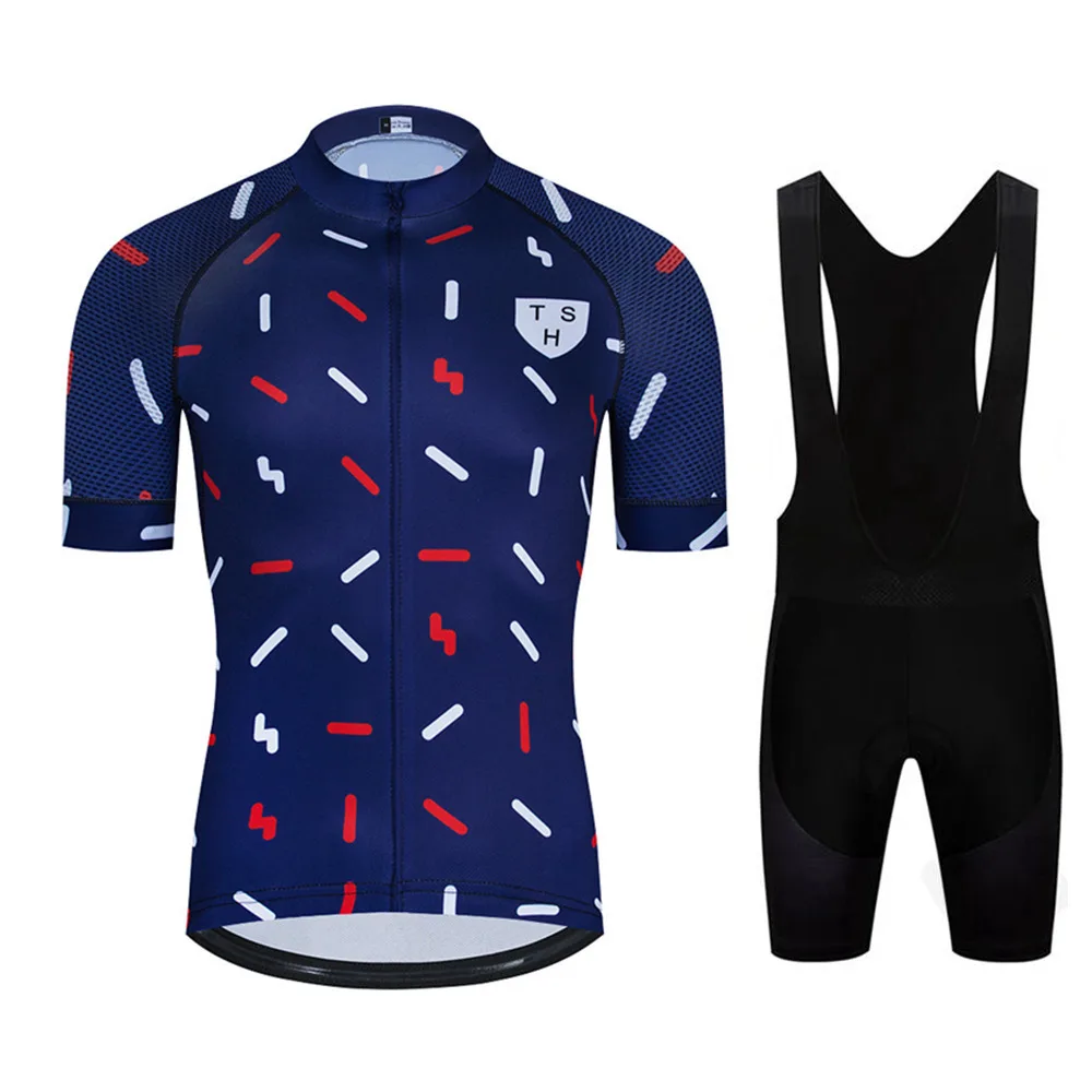 Комплект велосипедной одежды THS 2020 Мужская быстросохнущая спортивная одежда