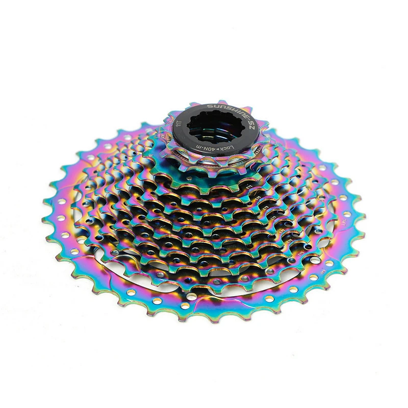 Солнце MTB велосипеда кассета красочные Звездочка 8/9/10/11/12 Скорость 11-36T/40T/42/46T/T 52
