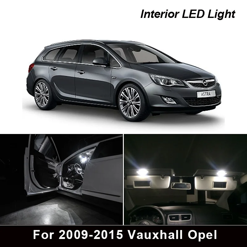 15x белый Canbus безошибочный светодиодный фонарь для модели 2009 2015 Vauxhall Opel Astra J OPC GTC