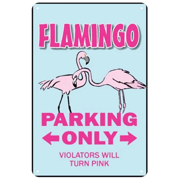 

Flamingo Plaque Metal Vintage Tin Sign Pin Up Shabby Chic Decor Metal Signs Vintage Bar Decoration Metal Poster Pub Metal Plate