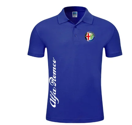 

For Alfa Romeo logo Polo Shirt Men summer Short Sleeve Polo Shirt Cotton spring Casual Men's Polos