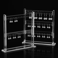 acrylic earrings ear studs necklace jewelry display rack stand organizer jewelry earring holder 2324cm