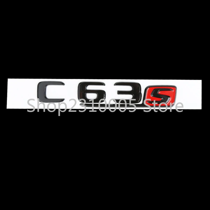 2017 Flat Letters Emblem C43 C55 C63 E63 E65 S63S G65 ML63 SL55 CLS63 GLC43 GLE63 V8 BITURBO TURBO 4MATIC+ for Mercedes AMG Rear |