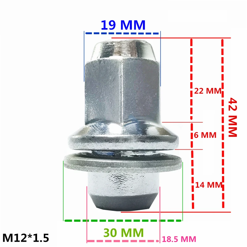 M12 * 1 5 стандартные гайки для ягуара F Type XF S pyte CCX X CF1 XE X760 X260 XJ X35 J12 J24 XK J43|Гайки и