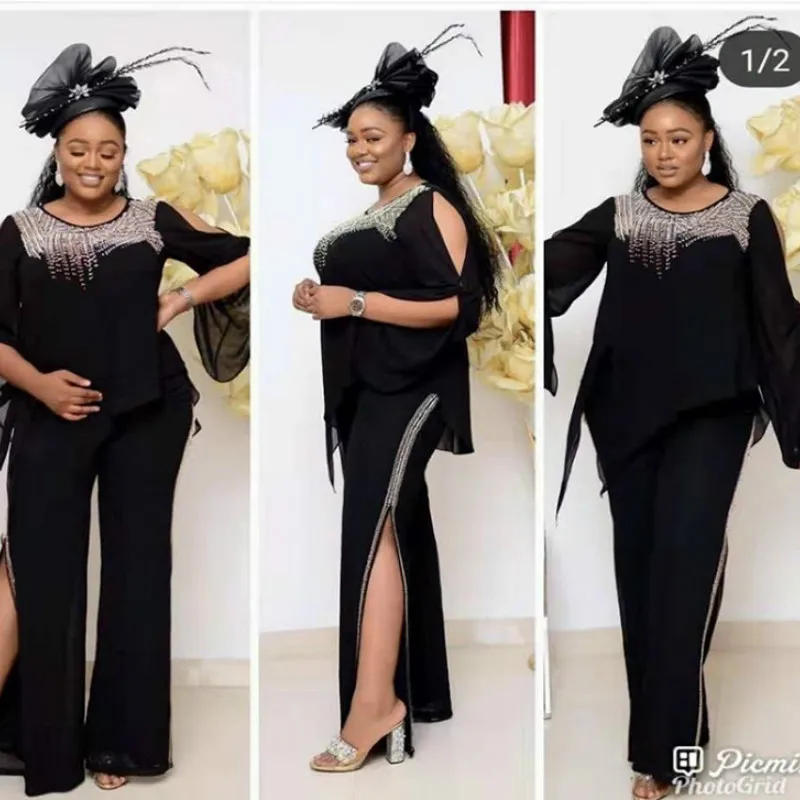 Африканские комплекты для женщин Новые африканские эластичные мешковатые брюки