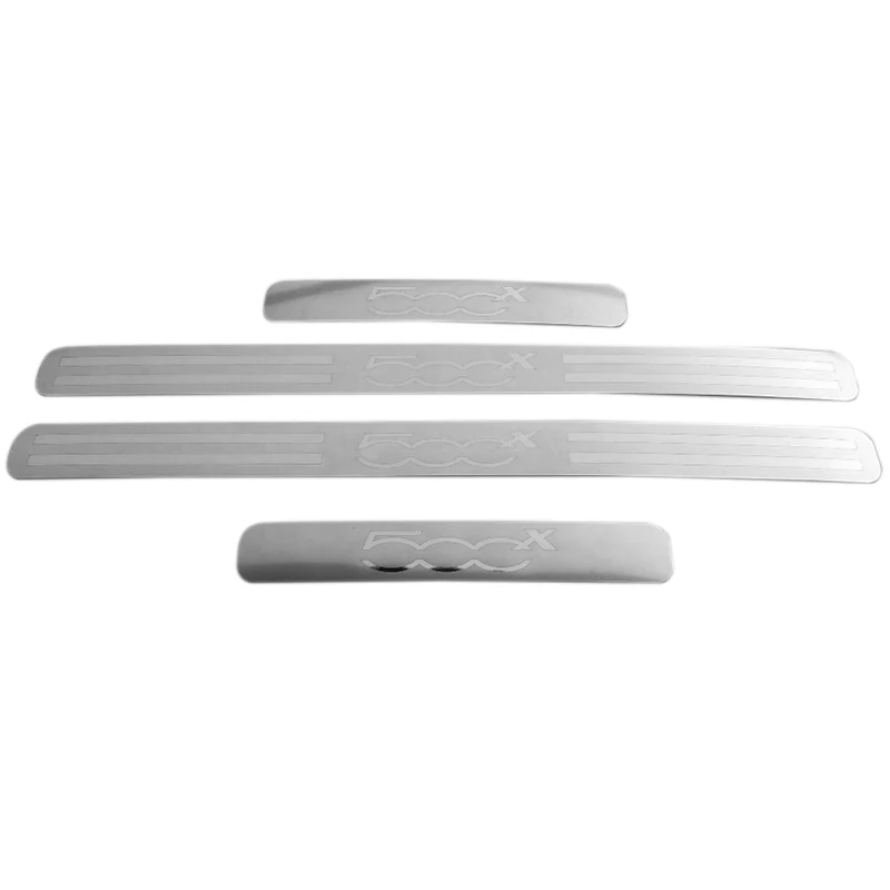 

for Fiat 500x Accessories 2014-2017 Car Sticker Stainless Scuff Plate Door Sills Trim Protector
