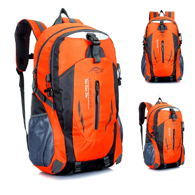 Orange 40L уличный рюкзак для трекинга, альпинизма, пешего туризма, спортивные рюкзаки для путешествий, походные сумки, водонепроницаемая велосипедная сумка для мужчин и женщин, спортивная сумка - Цвет: Orange