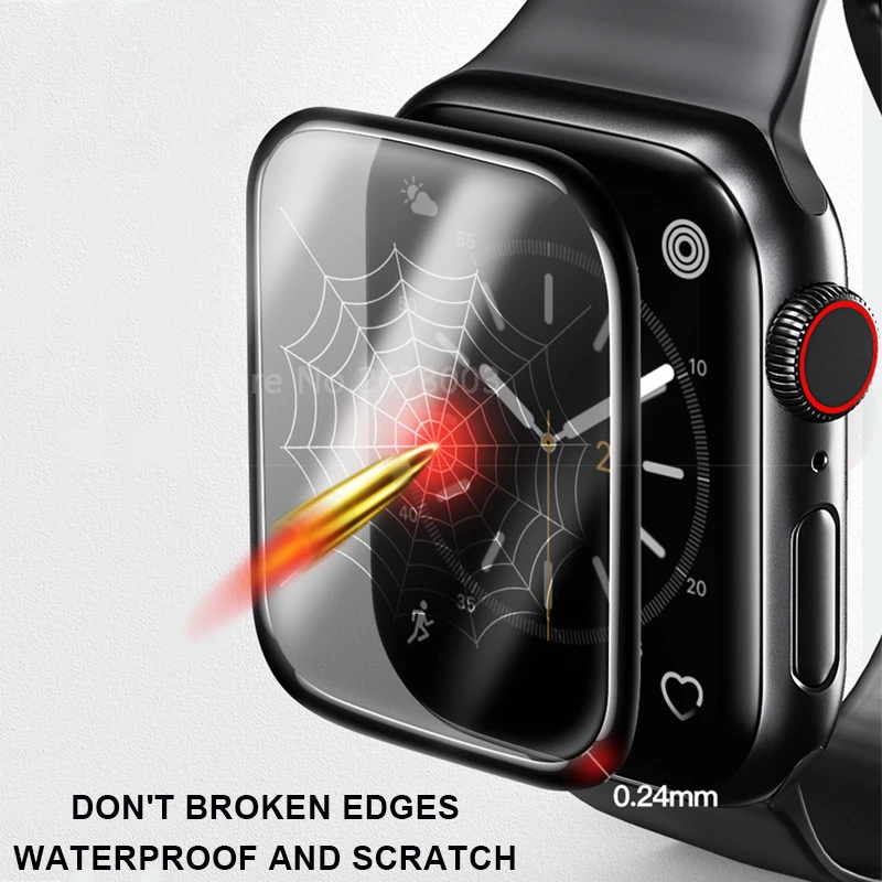 Защитное стекло закаленное 3D для Apple Watch Series 5 40 44 мм | Мобильные телефоны и