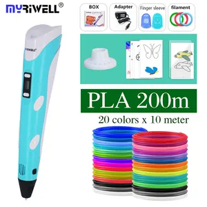 3d-ручка Myriwell RP100b с пла-нитью 1,75 мм, волшебная ручка, детский инструмент для рисования, рождественские подарки, подарок на день рождения