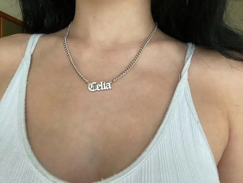 Цепочка кубинская 3 мм для мужчин и женщин ожерелье с именем на английском языке