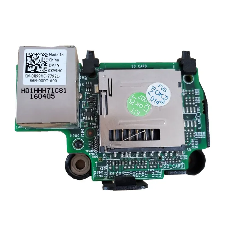 

R430 R530 T430 RJ45 IDRAC & SD CARD Reader 0X99HC 0X99HC X99HC IDRAC 8 Enterprise Remote Card