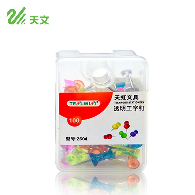 TEN WIN 100 шт./лот прозрачная цветная пробковая доска металлические шпильки для