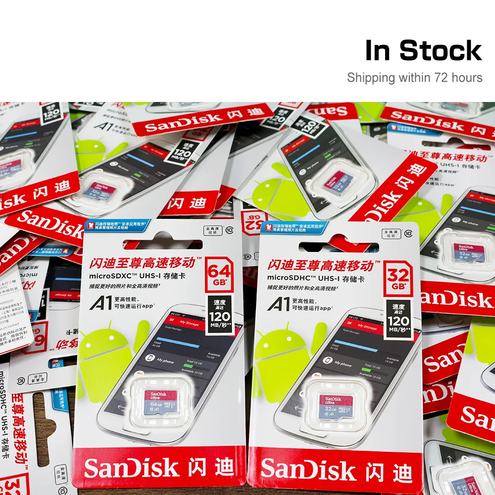 Sandisk карта памяти Micro SD класс 10 16 ГБ 32 64 100% ГБ|Карты памяти| |