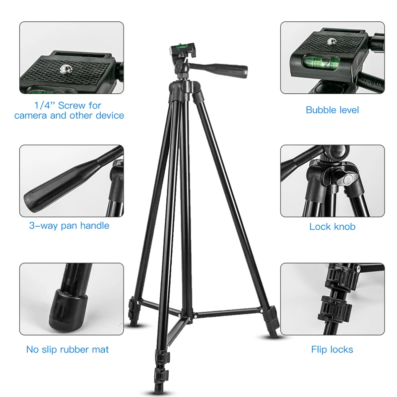 59 tripod for phone camera tripod stand with bluetooth remote phone holder lightweight universal photography for xiaomi huawei free global shipping