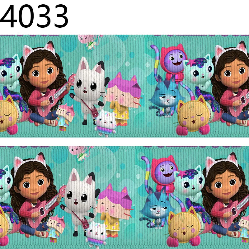 

Cartoon girl and cat 7/8inch 1inch 1.5inch 2inch 3inch printed grosgrain ribbon Sewing Bow-knot Crafts material 4043
