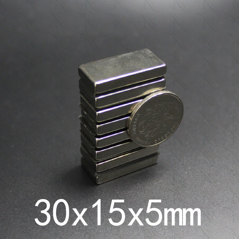 

1/2/3PCS 30x15x5mm NdFeB Super Strong Neodymium Magnet Block Permanent Magnet 30x15x5 mm Powerful Magnets N35 Magnetic 30*15*5mm