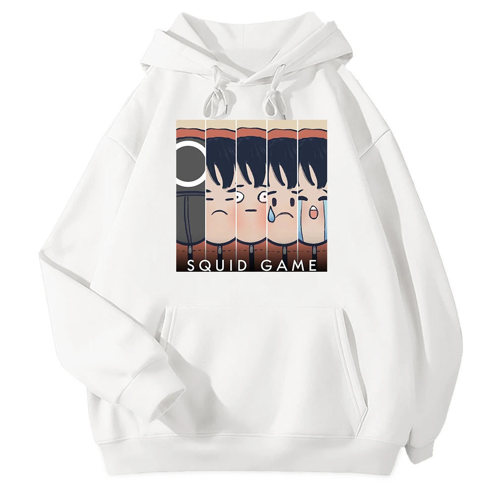 

Squid Game Cartoon Eyes Sweatshirts Mens Casual Fleece Autumn Hoodies 2021 Korean TV Show Hoodie Harajuku Cosplay Men Streetwear