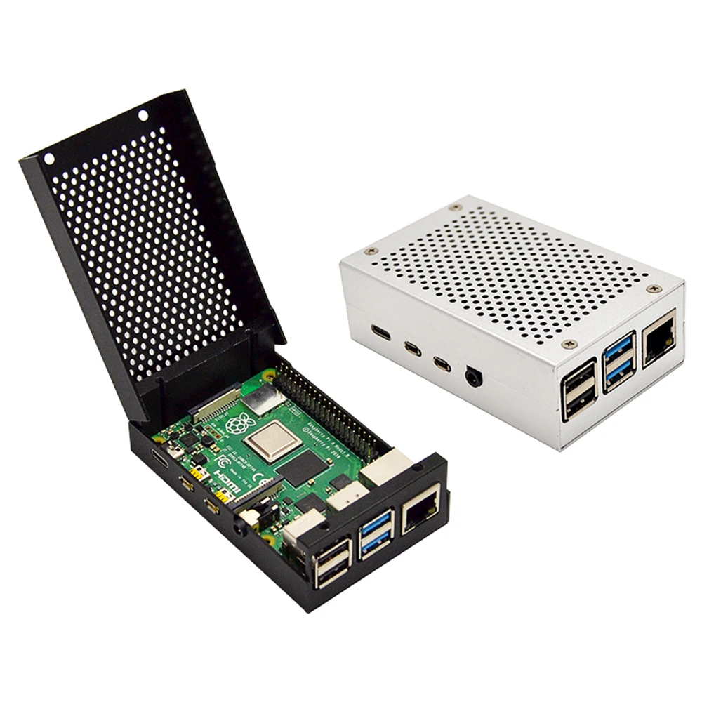 Чехол для Raspberry pi 4B алюминиевый сплав металлический и корпус Сетчатое