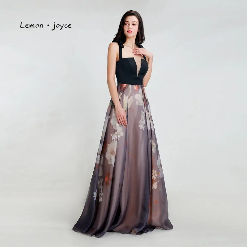 Lemon joyce черные вечерние платья 2020 Новое поступление сексуальные иллюзионные с