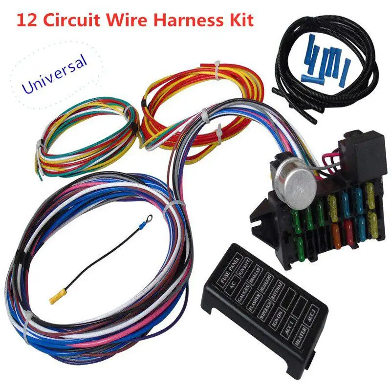 Универсальный 12 жгут проводов цепи мышцы автомобиля горячий стержень наружный XL