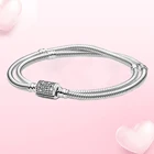 Женский браслет Змея из серебра 2021 пробы, с бусинами