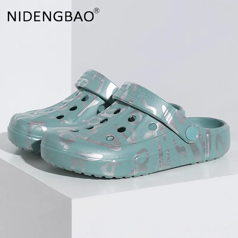 Men's Mules Women Beach Sandals Clogs Quick Dry Non Slip  Comfortable Slippers Home Outdoor Unisex Garden Shoes