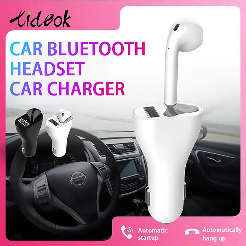 2 в 1 прикуриватель для USB автомобиля Bluetooth зарядное устройство Ремень гарнитура