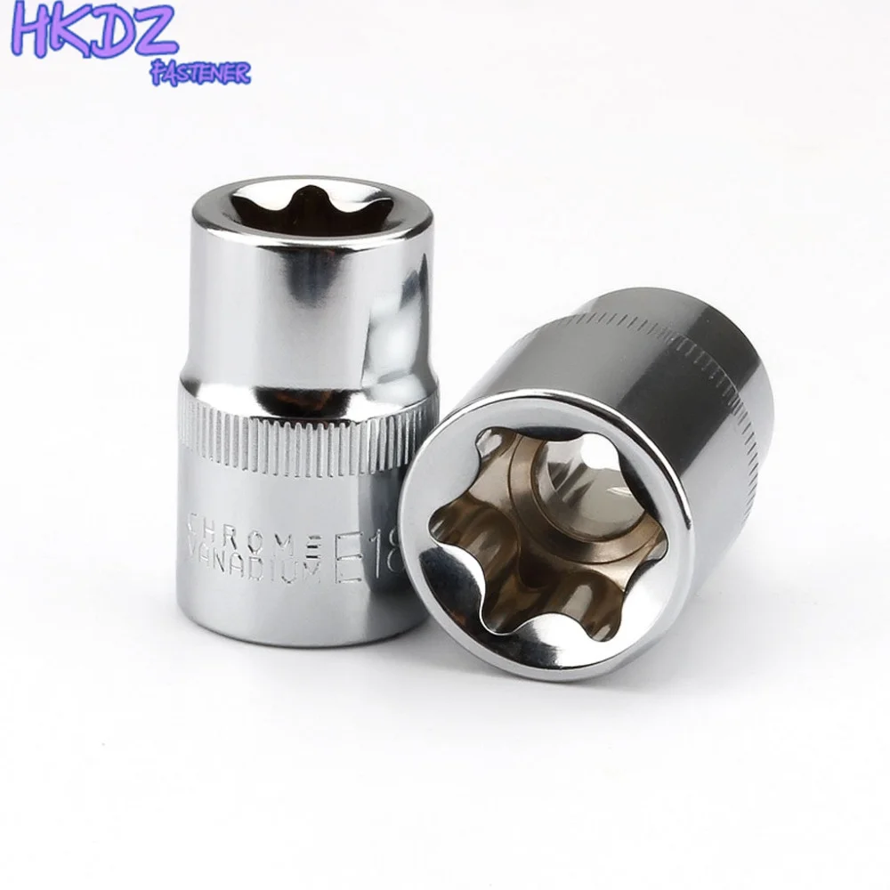 1pcs 1/2&quot Torx Star Socket E Type E10 E11 E12 E14 E16 E18 E20 E22 E24 Hand Repair Tools Square Hole | Инструменты