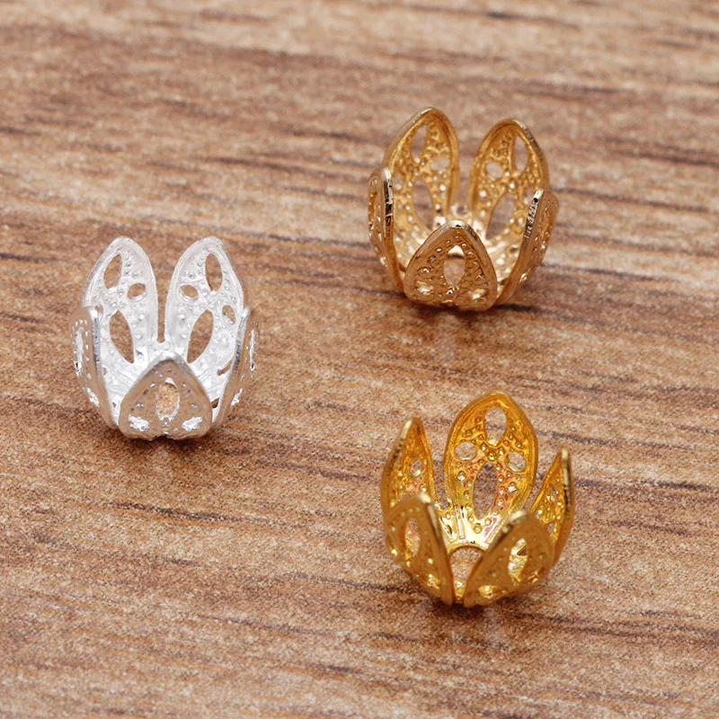 Винтажные филигранные 3D Подвески с цветами 7 мм разделительные бусины застежки