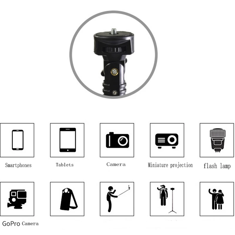 

Anti-shake Mobile Phone Live Holder Stand Bluetooth Selfie Tripod 360 Rotation Phone Support Aluminum alloy non-slip pull rod