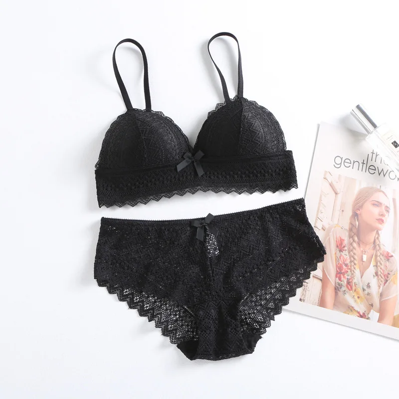 Кружевной треугольный бюстгальтер для девочек с глубоким V образным вырезом