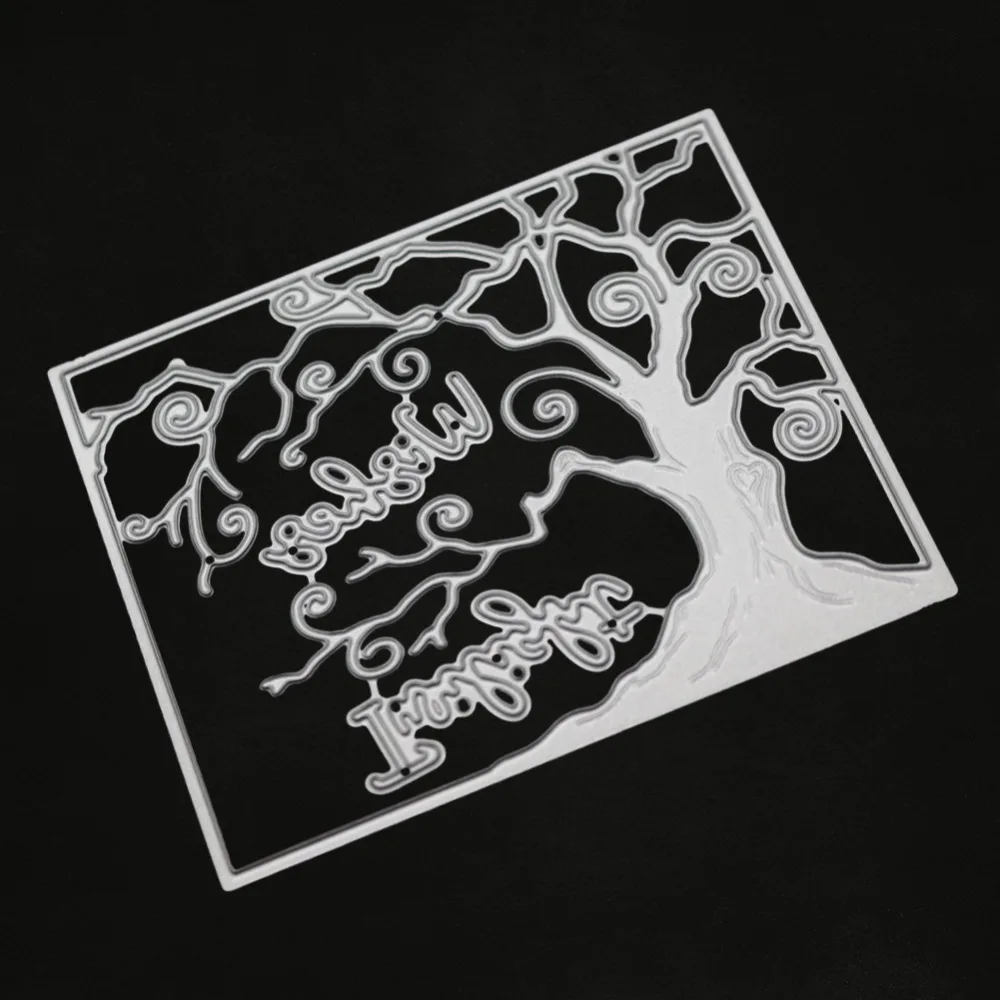 Металлический трафарет с изображением волшебного дерева для фотоальбома сделай