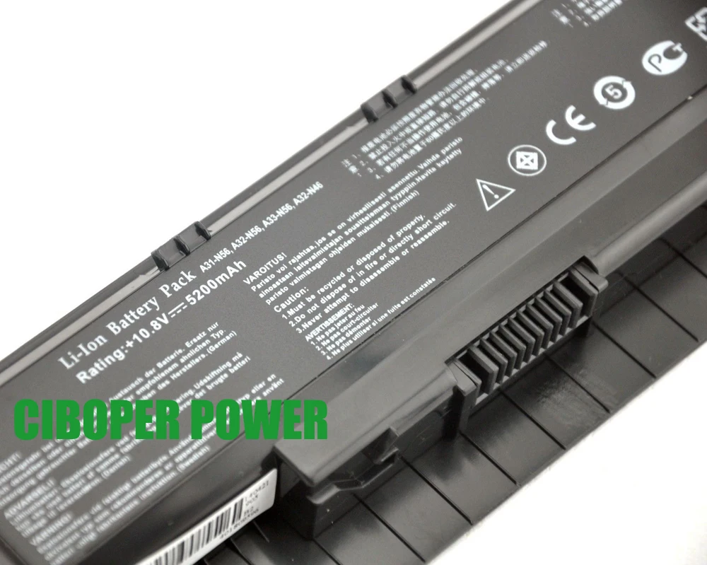CP Оригинальная батарея для ноутбука Φ N46 N46V N46VJ N46VM N46VZ N56 N56V N56VJ N56VM N76 N76VZ A32-N56