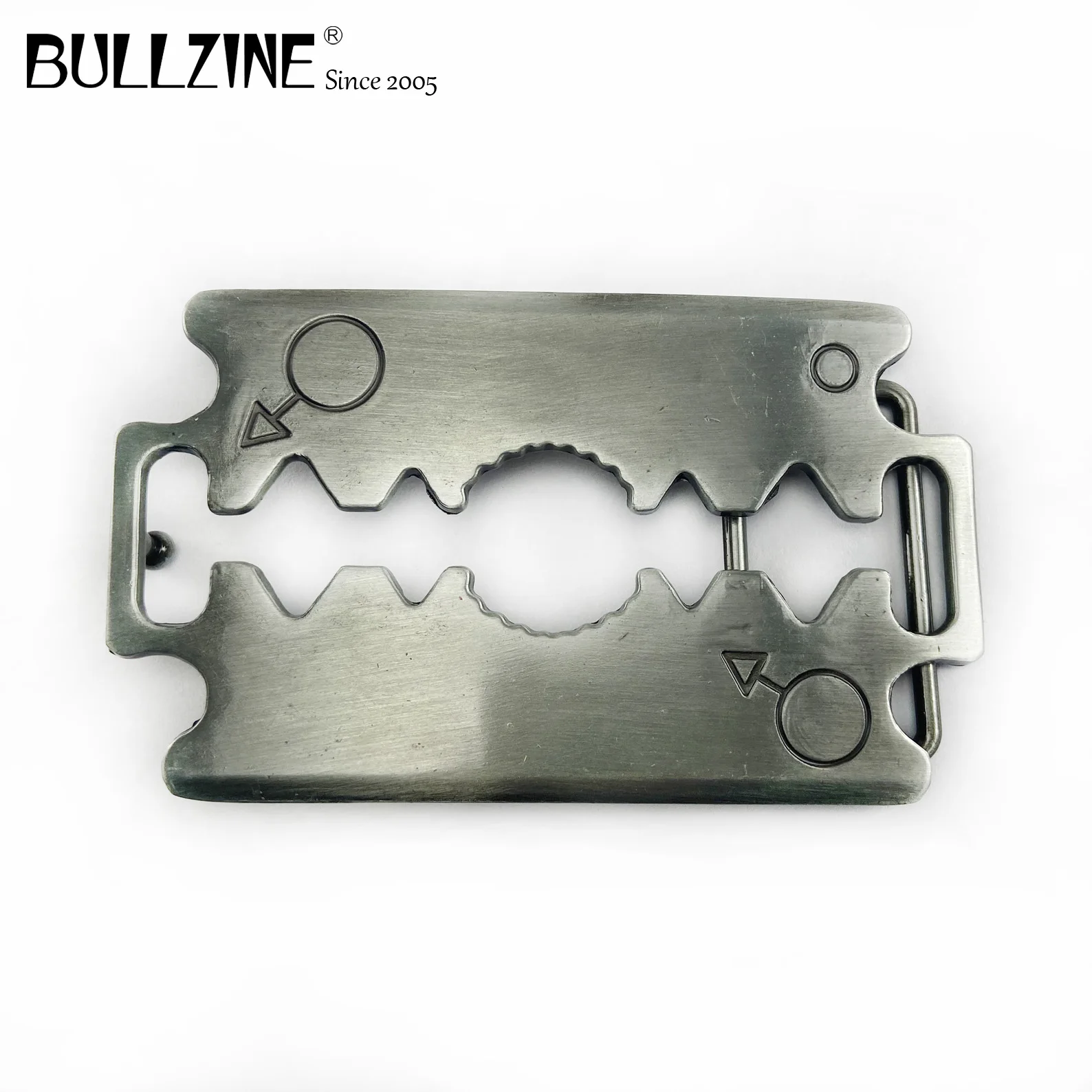 В Bullzine модные бритва пряжки ремня с оловянной отделкой FP-02992 подходит для детей на