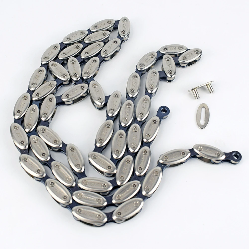 

Bicycle Chain 100 Link Single Speed Olive Chain Fixed Gear Bicycle Mountain Bike Road Bicycle Chain Belt Parts Magic Buckle