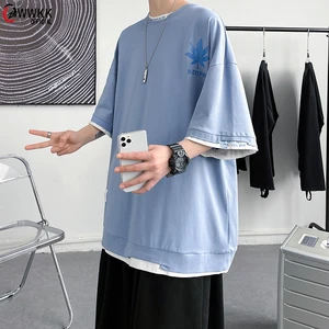 WWKK Short Sleeve T Shirt Men 2021 Summer High Quality Tshirt Top Tees Classic Brand Fashion Clothes Plus Size M-5XL O NECK WWKK Short Sleeve T Shirt Men 2021 Summer High Quality Tshirt Top Tees Classic Brand Fashion Clothes Plus Size M-5XL O NECK