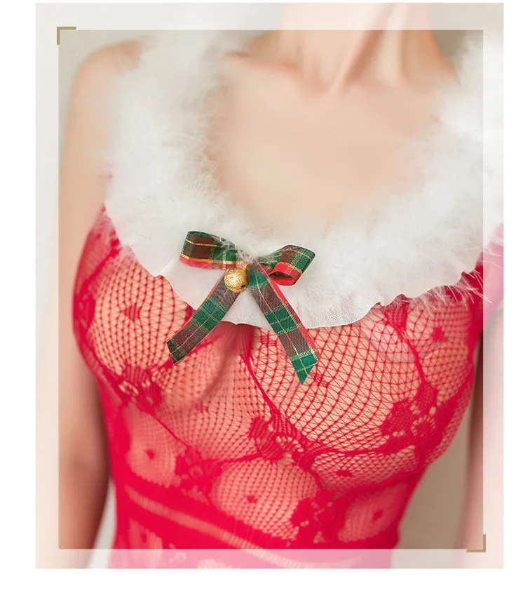 Женское сексуальное белье цвет красный подарок к Рождеству с рисунком лося для